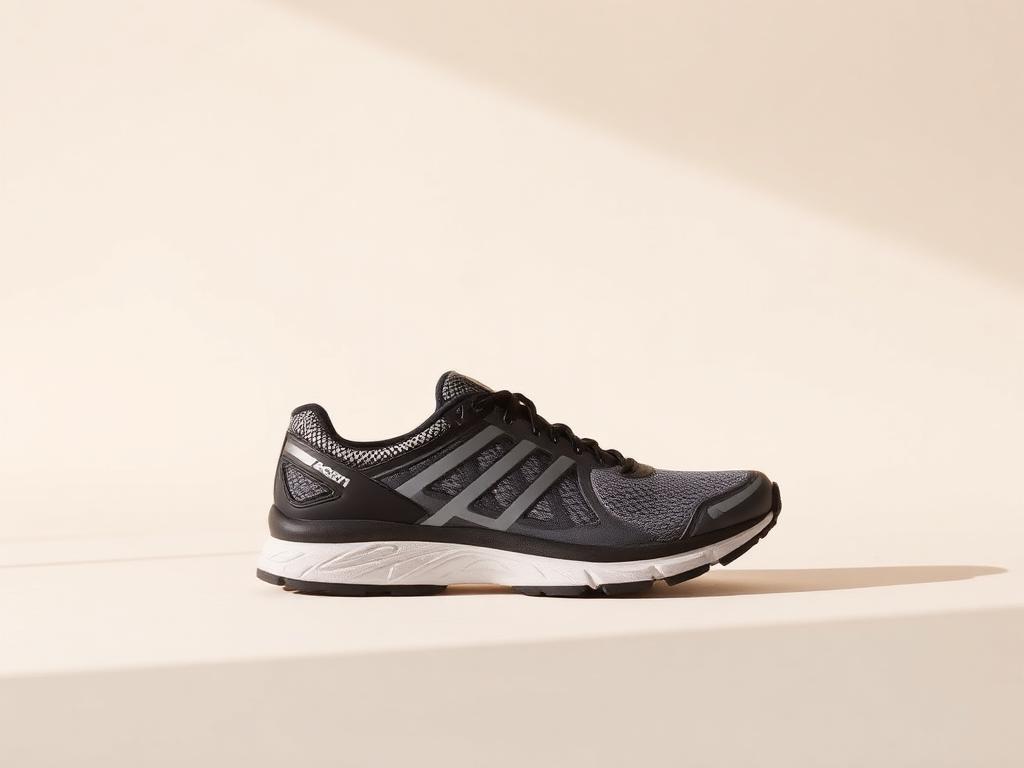 Trail running shoe, side profile